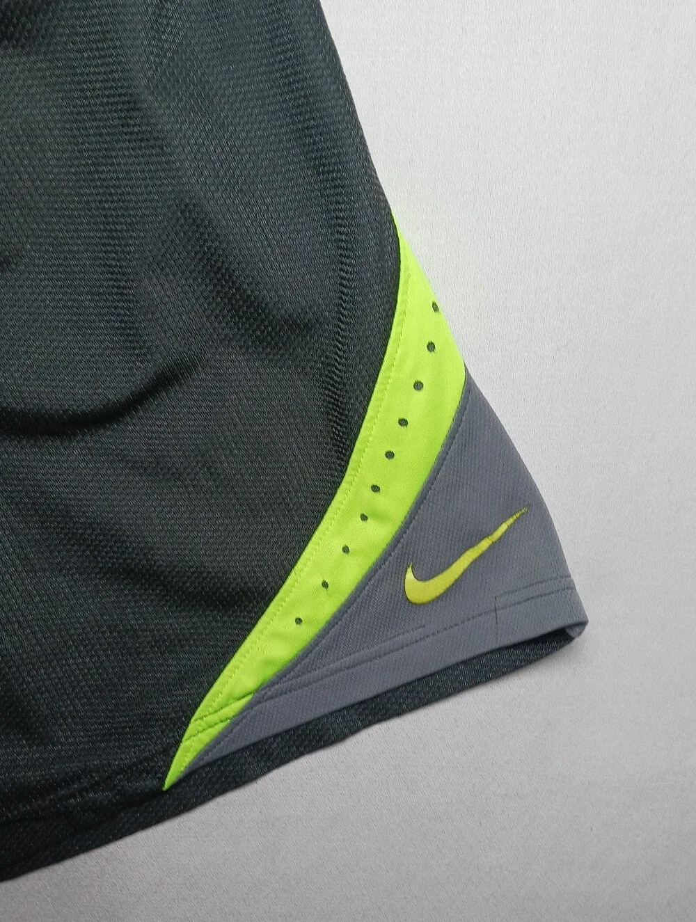 Nike Elite Mens Dri-Fit Basketball Mesh Shorts Large Black Neon Green